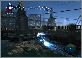 After taking care of the guns, use the cables to follow John's chopper - Kessler's last message - part 2 - Walkthrough - inFAMOUS - Game Guide and Walkthrough