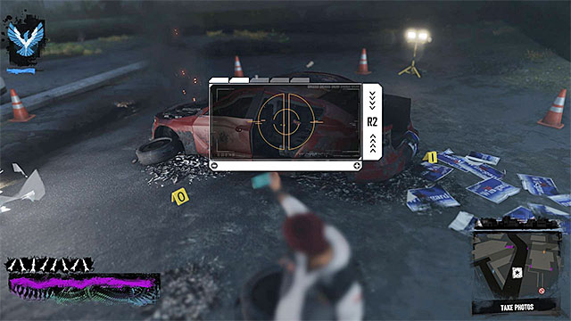 Take a photo of the destroyed car, among others - Chapter 3, part 1 - things to do in the game - inFamous Paper Trail - inFamous: Second Son - Game Guide and Walkthrough