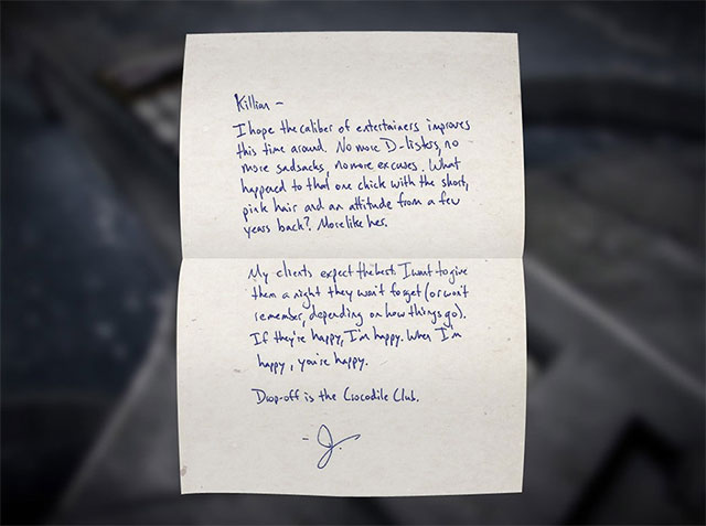 Click on the cash and read the letter - Chapter 1, part 2 - things to do outside the game - inFamous Paper Trail - inFamous: Second Son - Game Guide and Walkthrough