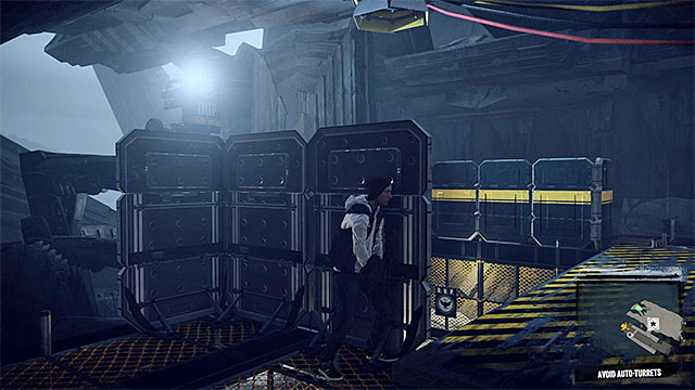 Staying at the big covers let you avoid the majority of damage - 15: Quid pro Quo - exploration of the prison - Walkthrough - inFamous: Second Son - Game Guide and Walkthrough