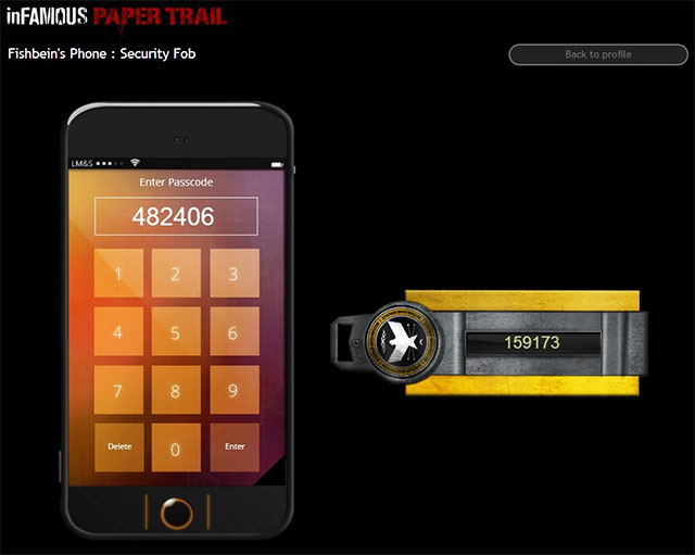 You can return to the main profile on the http://infamouspapertrail - Chapter 2, part 1 - things to do outside the game - inFamous Paper Trail - inFamous: Second Son - Game Guide and Walkthrough