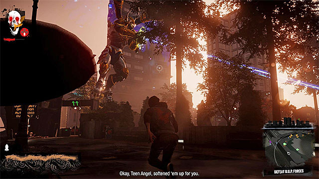 The appearance of the huge angel will help you win the battle quickly - 13b: Hunting the Hunters - Walkthrough - inFamous: Second Son - Game Guide and Walkthrough