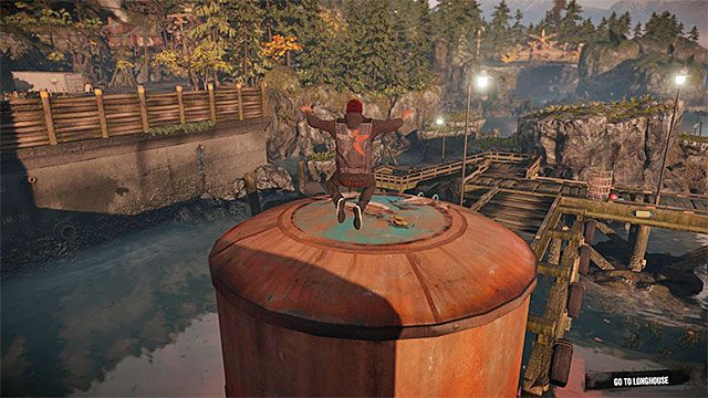 Even if you jump really badly you'll be quickly restored to the land - Prologue: Delsin Rowe - Walkthrough - inFamous: Second Son - Game Guide and Walkthrough