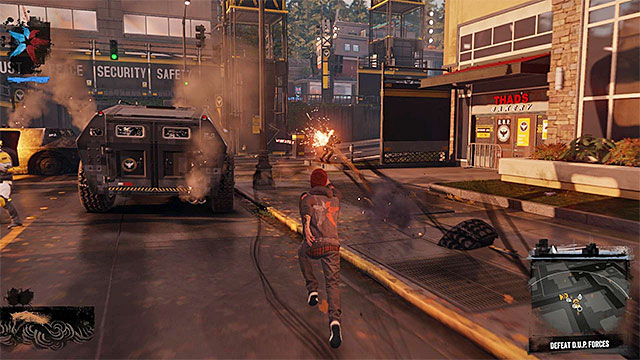 You have to get rid of all the D.U.P. forces in the area. - 9. Assuming control over districts - inFamous: Second Son in 10 Easy Steps - inFamous: Second Son - Game Guide and Walkthrough