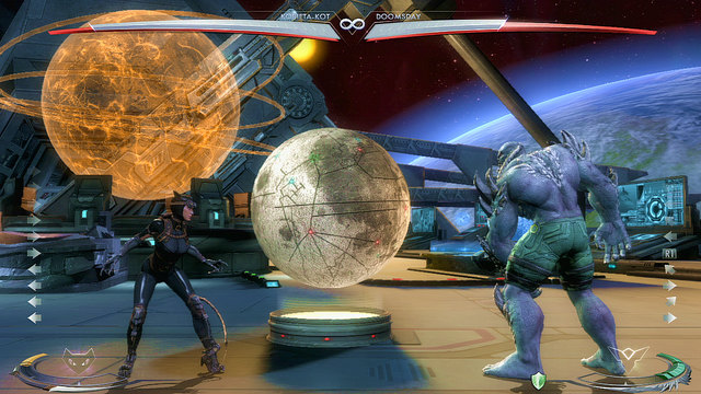 On the right side of the arena theres a metal globe - Injustice Gods Among Us: Watchtower, arena guide - Arenas - Injustice: Gods Among Us Game Guide