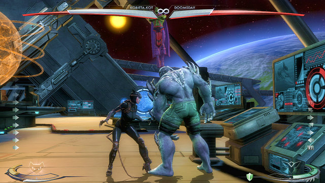 At the right edge of the arena theres a console - Injustice Gods Among Us: Watchtower, arena guide - Arenas - Injustice: Gods Among Us Game Guide