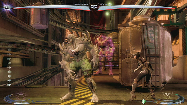 On the right side of the arena theres a metal container - Injustice Gods Among Us: Strykers Island, arena guide - Arenas - Injustice: Gods Among Us Game Guide