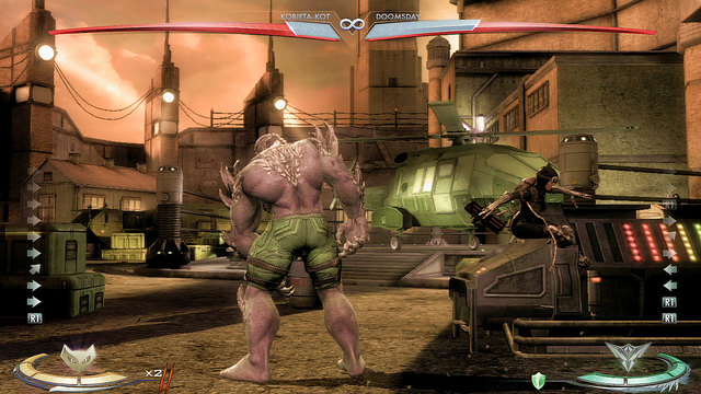 At the right edge of the arena theres a container with colour lights - Injustice Gods Among Us: Strykers Island, arena guide - Arenas - Injustice: Gods Among Us Game Guide