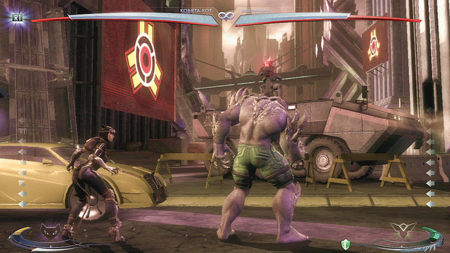 At the left edge of the arena theres a yellow car - Injustice Gods Among Us: Metropolis, arena guide - Arenas - Injustice: Gods Among Us Game Guide