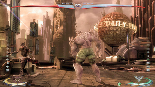 At the left edge of the arena theres a metal device - Injustice Gods Among Us: Metropolis, arena guide - Arenas - Injustice: Gods Among Us Game Guide