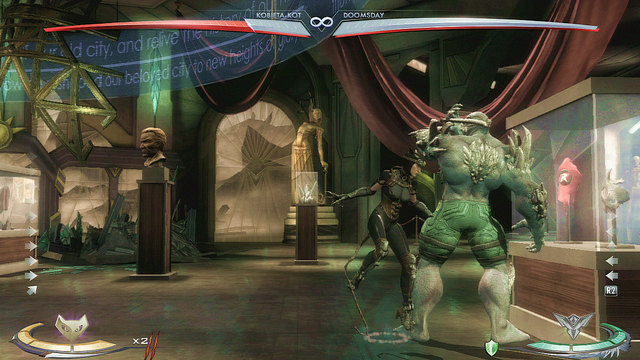 Reaching the right side of the arena is impossible due to a showcase - Injustice Gods Among Us: Metropolis, arena guide - Arenas - Injustice: Gods Among Us Game Guide