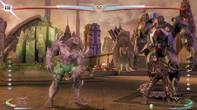 At the right edge of the arena theres a robot - Injustice Gods Among Us: Hall of Justice, arena guide - Arenas - Injustice: Gods Among Us Game Guide