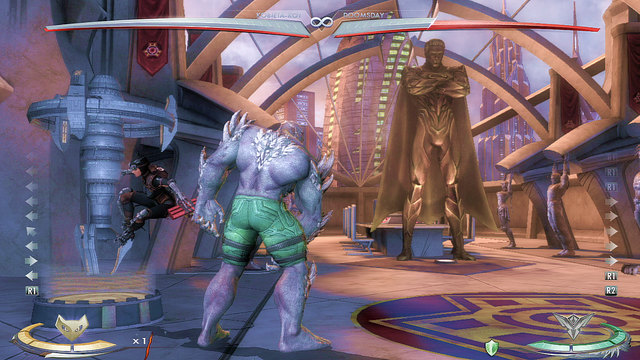 At the left edge of the arena theres model theres a space station model - Injustice Gods Among Us: Hall of Justice, arena guide - Arenas - Injustice: Gods Among Us Game Guide