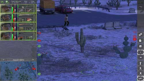 Lying on one of the dunes, we should have in range all enemies patrolling the parking in front of the shop - Remaining locations - p. 3 - Remaining locations - Jagged Alliance: Back in Action - Game Guide and Walkthrough