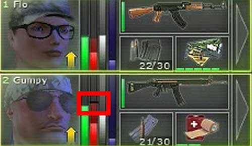 Energy (red bar): points you use during moving - Used marks and users interface - Campaign - introduction & Command Center - Jagged Alliance: Crossfire - Game Guide and Walkthrough