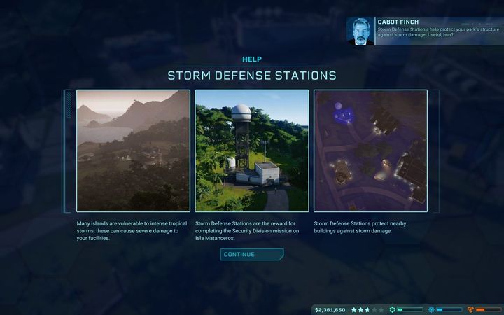 The risk of tropical storms should not be underestimated - Threats in Jurassic World Evolution - Park management - Jurassic World Evolution Game Guide