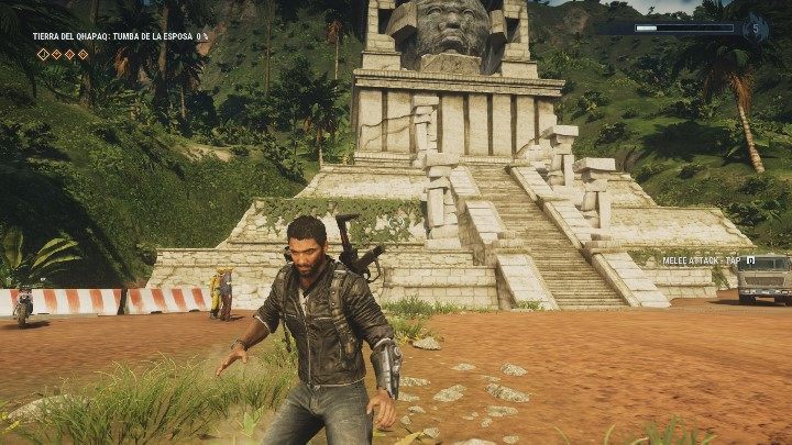 The ancient statues head is in the center of the location - Tomb Tumba De Las Esposa - Tomb Locations - Just Cause 4 Guide