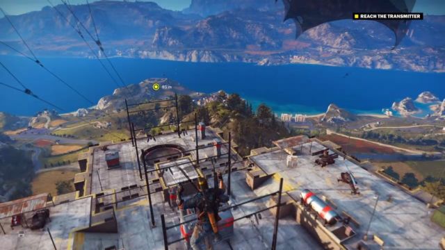 Ignore the enemies and head straight towards the marked transmitter. - Missile Cowboy - Walkthrough - Just Cause 3 - Game Guide and Walkthrough