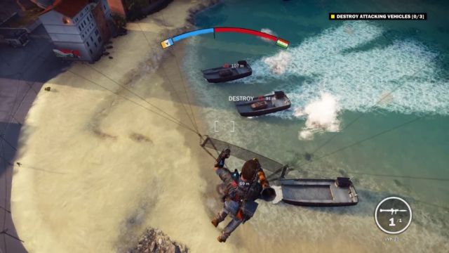 You will take part in various battlefields - here you have to take out the armored vehicles. - Missile Cowboy - Walkthrough - Just Cause 3 - Game Guide and Walkthrough
