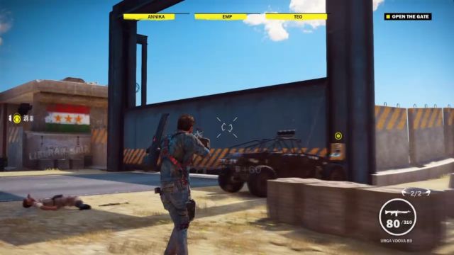 Lift the gate with your rope, or by pressing the button on the control panel. - A Long and Dangerous Road - Walkthrough - Just Cause 3 - Game Guide and Walkthrough