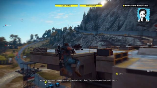Use the anti-aircraft guns to take out the enemy helicopters. - The Watcher On The Wall - Walkthrough - Just Cause 3 - Game Guide and Walkthrough