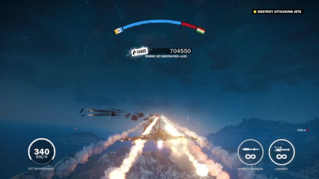 The absurd amount of rockets fired by the jet will quickly get rid of all the enemy planes. - The Shatterer of Worlds - Walkthrough - Just Cause 3 - Game Guide and Walkthrough