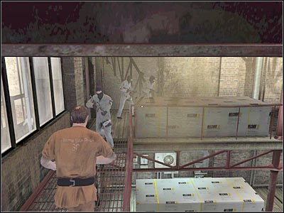 Now you will have to climb on top of some of the nearby crates - Chapter 1 - part 3 - Walkthrough - Kane & Lynch: Dead Men - Game Guide and Walkthrough