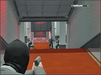 You will have to be moving towards the main vault area - Chapter 3 - part 2 - Walkthrough - Kane & Lynch: Dead Men - Game Guide and Walkthrough