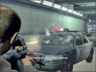 Now you will have to start moving the other way, because you'll have to clear a route for your van - Chapter 4 - part 1 - Walkthrough - Kane & Lynch: Dead Men - Game Guide and Walkthrough