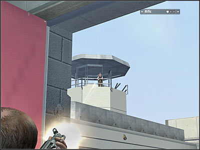 As for the third sniper, he will be standing on a roof of a nearby building - Chapter 8 - part 4 - Walkthrough - Kane & Lynch: Dead Men - Game Guide and Walkthrough