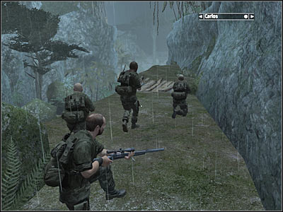 You should come across a sniper tower in just a few seconds - Chapter 14 - part 1 - Walkthrough - Kane & Lynch: Dead Men - Game Guide and Walkthrough