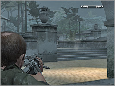 Most of the enemy soldiers are stationed near the entrance leading to the hacienda, so they'll be to your right (screen) - Chapter 14 - part 4 - Walkthrough - Kane & Lynch: Dead Men - Game Guide and Walkthrough