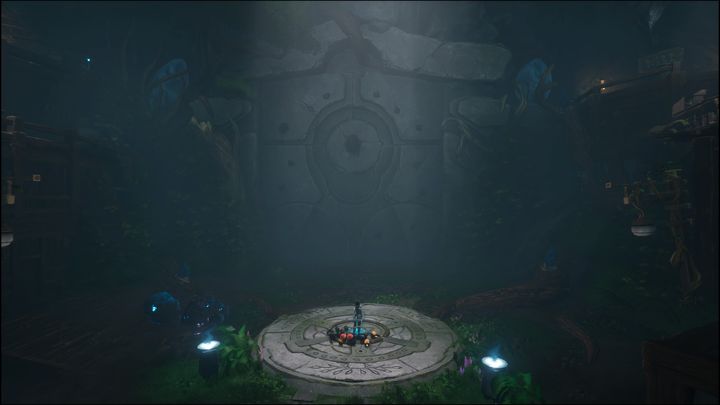 Go inside, stand on the platform and use Pulse again - Kena Bridge of Spirits: Help the Woodsmith - walkthrough - Walkthrough - Kena Bridge of Spirits Guide