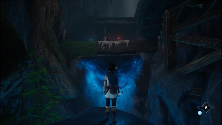 You can detonate the bomb by shooting it or by using Pulse - Kena Bridge of Spirits: Help the Woodsmith - walkthrough - Walkthrough - Kena Bridge of Spirits Guide