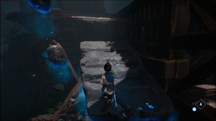 Now you need to get down and head the other way - Kena Bridge of Spirits: Help the Woodsmith - walkthrough - Walkthrough - Kena Bridge of Spirits Guide