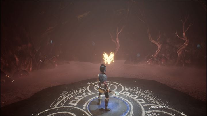 Once inside the tower, stand on the painting and use the mask - Kena Bridge of Spirits: Help the Woodsmith - walkthrough - Walkthrough - Kena Bridge of Spirits Guide