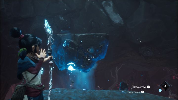 Now you must jump onto the platform on the right, then go to the closest one - Kena Bridge of Spirits: Adiras Regret - walkthrough - Walkthrough - Kena Bridge of Spirits Guide