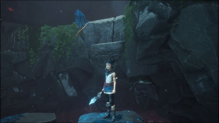 Once you get on the final platform there'll be a climbable wall behind you - Kena Bridge of Spirits: Adiras Regret - walkthrough - Walkthrough - Kena Bridge of Spirits Guide