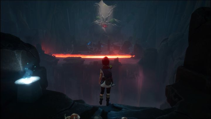 Once the encounter ends, cleanse the flower in the center of the area and go further down the cave - Kena Bridge of Spirits: Adiras Regret - walkthrough - Walkthrough - Kena Bridge of Spirits Guide