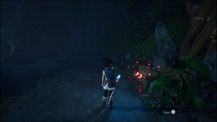 To the right is the Cursed Chest - Kena Bridge of Spirits: Mask Maker Path - walkthrough - Walkthrough - Kena Bridge of Spirits Guide