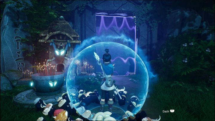 Walk with the object across the bridge to the other side and place it by the altar - Kena Bridge of Spirits: Mask Maker Path - walkthrough - Walkthrough - Kena Bridge of Spirits Guide