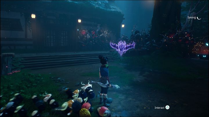 When you place all the cememonial objects correctly on the corresponding altars, a purple mask will appear - Kena Bridge of Spirits: Mask Maker Path - walkthrough - Walkthrough - Kena Bridge of Spirits Guide