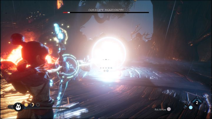 Also, the boss will be stunned for a while, so you can use your accumulated Courage points to use all the powerful attacks on him - Kena Bridge of Spirits: Corrupt Woodsmith - boss, how to defeat? - Bosses - Kena Bridge of Spirits Guide