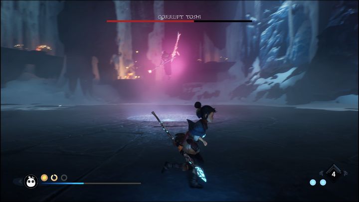 The less health Corrupt Toshi has, the more his attacks will change - Kena Bridge of Spirits: Corrupt Toshi - boss, how to beat? - Bosses - Kena Bridge of Spirits Guide