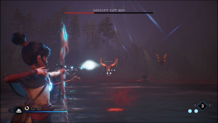 Additionally, weaker opponents will appear in the arena, making the fight against the Corrupt Rot God even harder - Kena Bridge of Spirits: Corrupt Rot God - boss, how to beat? - Bosses - Kena Bridge of Spirits Guide
