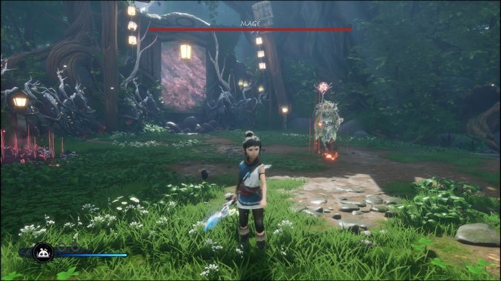 Mage immediately summons three melee enemies as soon as the battle starts - Kena Bridge of Spirits: Mage - boss, how to beat? - Bosses - Kena Bridge of Spirits Guide