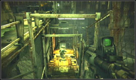 While leaning out, target the head of the Helghast behind the stationary gun, kill him and rush forward - Salamun Bridge - Walkthrough - Killzone 2 - Game Guide and Walkthrough