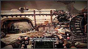 To the left of it you will see a transporter below the bridge and more soldiers - Pyrrhus Evac - p. 1 - Walkthrough - Killzone 3 - Game Guide and Walkthrough