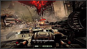 Quickly turn to the right - destroy the posts with two guns and kill the enemies - Pyrrhus Evac - p. 1 - Walkthrough - Killzone 3 - Game Guide and Walkthrough