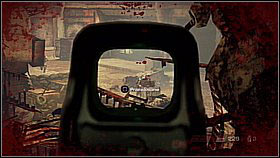 If you're playing on a lower difficulty setting, use the stationary gun to kill the enemies on the street - Pyrrhus Evac - p. 1 - Walkthrough - Killzone 3 - Game Guide and Walkthrough